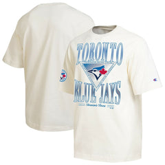 Toronto Blue Jays Champion Traditions Two Locations T-Shirt - Cream - MLB Sale