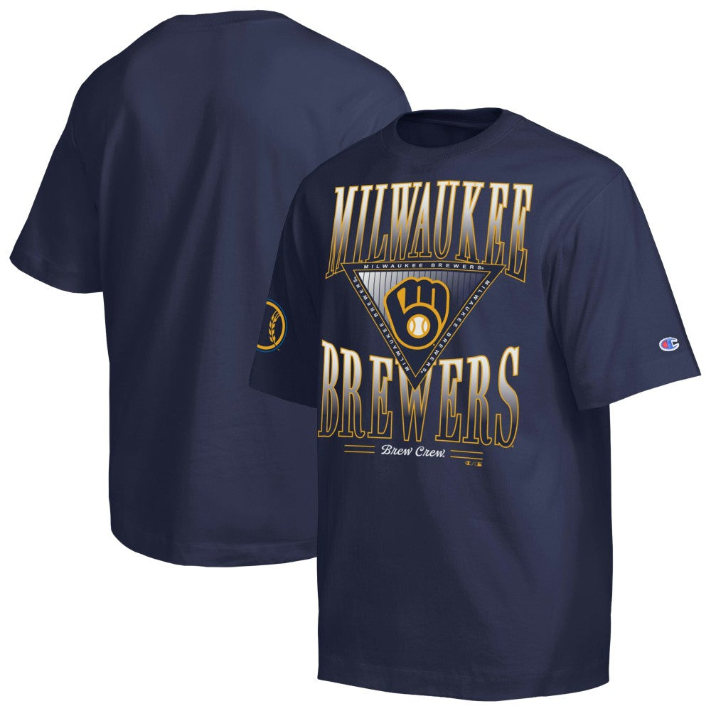 Milwaukee Brewers Champion Traditions Two Locations T-Shirt - Navy - MLB Lifestyle