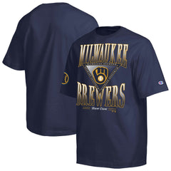 Milwaukee Brewers Champion Traditions Two Locations T-Shirt - Navy - MLB Lifestyle