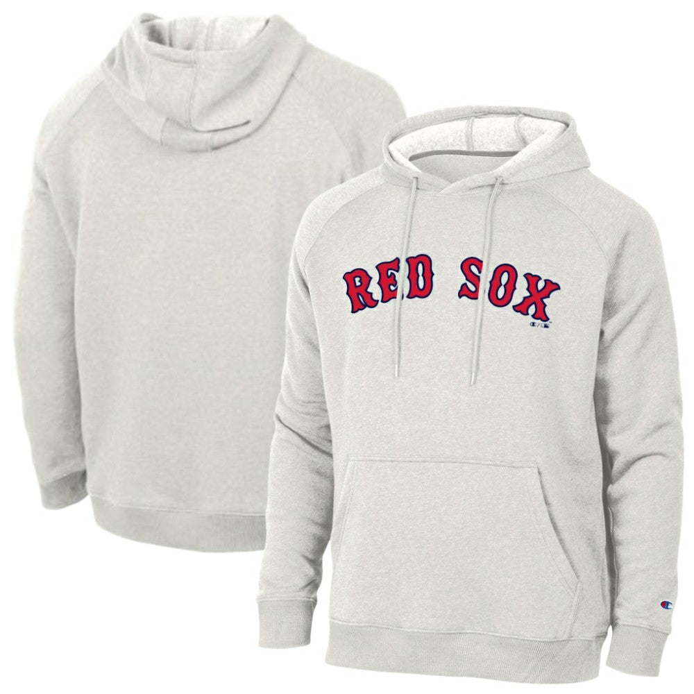 Boston Red Sox Champion Triumph Tri-Blend Raglan Hoodie - Heathered Core Ultra Light Grey - MLB Lifestyle