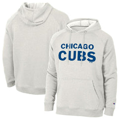 Chicago Cubs Champion Triumph Tri-Blend Raglan Hoodie - Heathered Core Ultra Light Grey - MLB Lifestyle