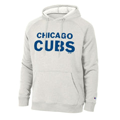 Chicago Cubs Champion Triumph Tri-Blend Raglan Hoodie - Heathered Core Ultra Light Grey - MLB Lifestyle