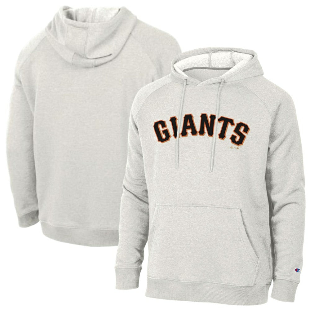 San Francisco Giants Champion Triumph Tri-Blend Raglan Hoodie - Heathered Core Ultra Light Grey - MLB Sale