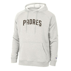San Diego Padres Champion Triumph Tri-Blend Raglan Hoodie - Heathered Core Ultra Light Grey - MLB Lifestyle