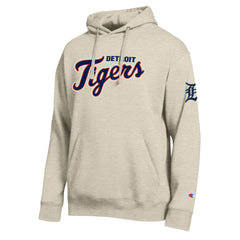 Detroit Tigers Champion All Star Chenille Patch Hoodie - Oatmeal - MLB Online