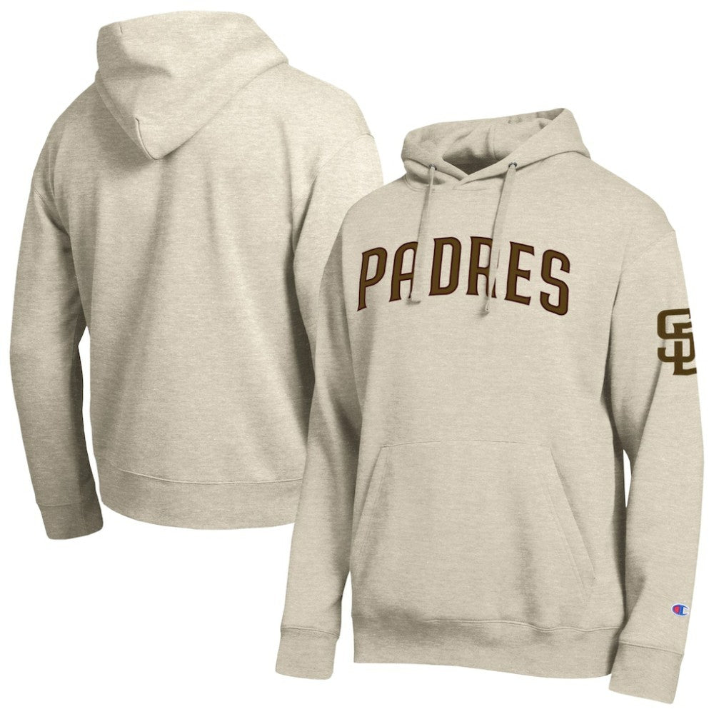 San Diego Padres Champion All Star Chenille Patch Hoodie - Oatmeal - MLB Online