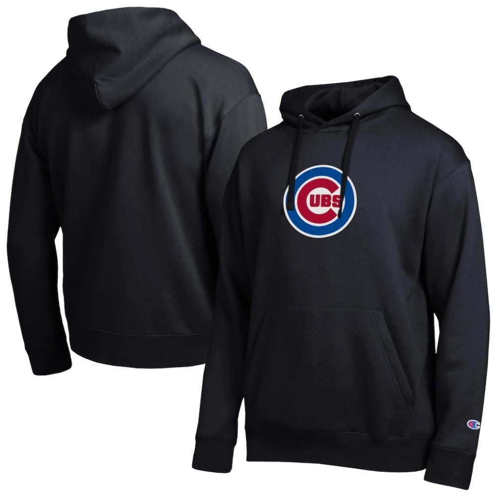 Chicago Cubs Champion All Star Embroidered Logo Hoodie - Black - MLB Discount