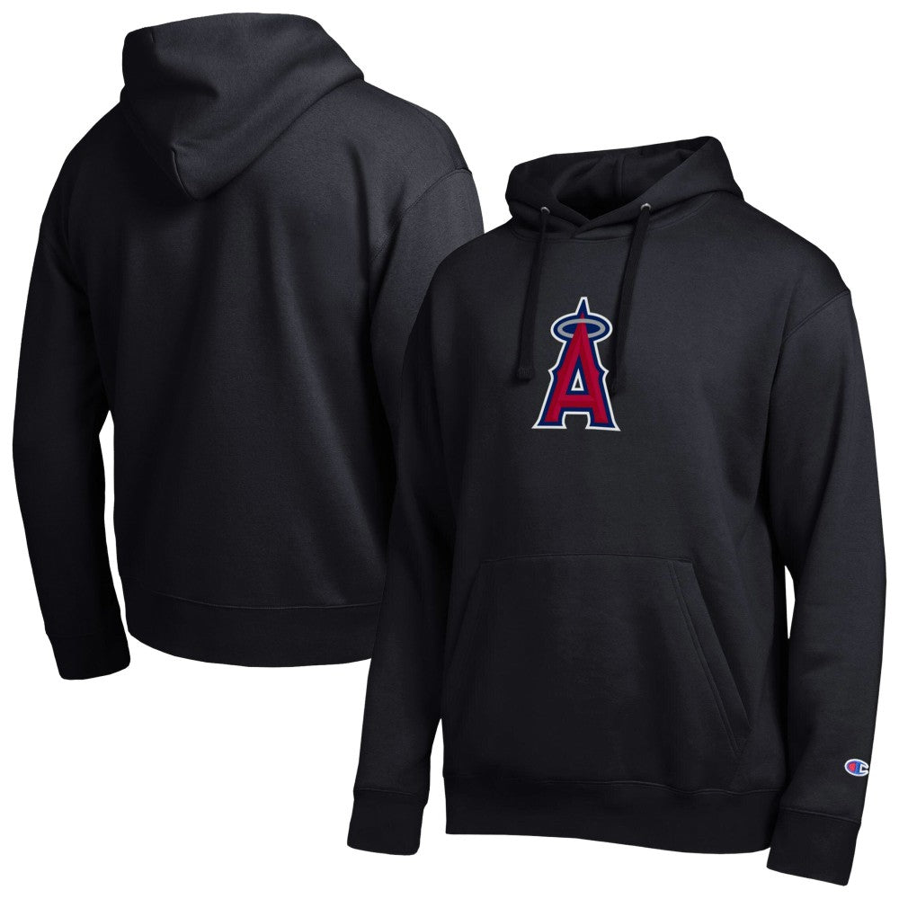 Los Angeles Angels Champion All Star Embroidered Logo Hoodie - Black - MLB on Sale