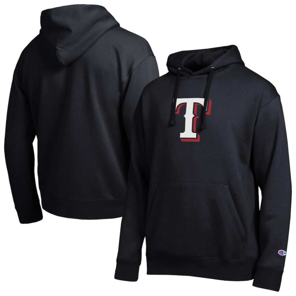Texas Rangers Champion All Star Embroidered Logo Hoodie - Black - MLB Online
