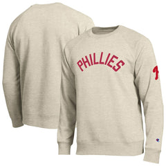 Philadelphia Phillies Champion All-Star Soft Felt Sweatshirt - Oatmeal - MLB Discount