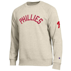 Philadelphia Phillies Champion All-Star Soft Felt Sweatshirt - Oatmeal - MLB Discount