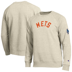 New York Mets Champion All-Star Soft Felt Sweatshirt - Oatmeal - MLB Discount
