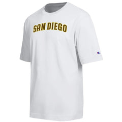 San Diego Padres Champion All Star Arched Chenille Wordmark T-Shirt - White - MLB Discount