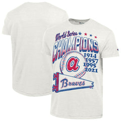 Atlanta Braves Champion Winning Tradition Cooperstown Tri-Blend T-Shirt - White - MLB Discount