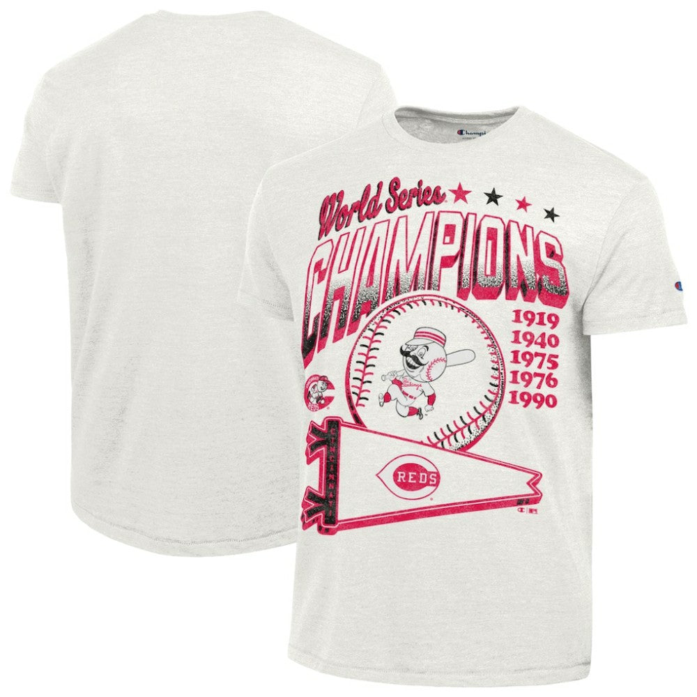 Cincinnati Reds Champion Winning Tradition Cooperstown Tri-Blend T-Shirt - White - MLB Sale