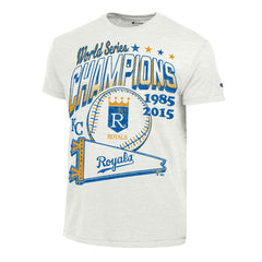 Kansas City Royals Champion Winning Tradition Cooperstown Tri-Blend T-Shirt - White - MLB Discount