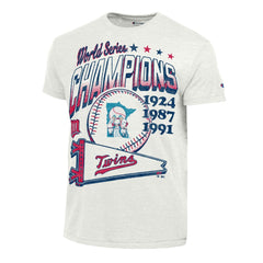 Minnesota Twins Champion Winning Tradition Cooperstown Tri-Blend T-Shirt - White - MLB Sale