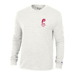 Philadelphia Phillies Champion Cooperstown Winning Tradition Tri-Blend Long Sleeve T-Shirt - White - MLB Lifestyle