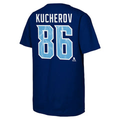 Nikita Kucherov Tampa Bay Lightning Fanatics Youth Alternate Captain 2026 Stadium Series T-Shirt - Blue - NHL 203670838