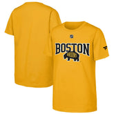 Boston Bruins Fanatics Youth 2026 NHL Stadium Series Authentic Locker Room T-Shirt - Gold - NHL 203671069