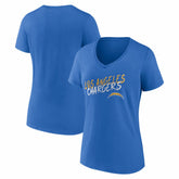 Los Angeles Chargers Women's Hustle V-Neck T-Shirt Powder Blue