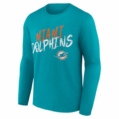 Miami Dolphins Hustle Long Sleeve T-Shirt Aqua