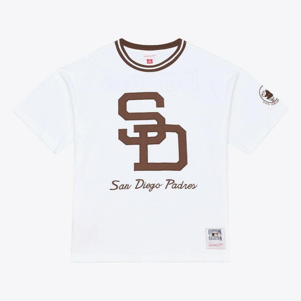 San Diego Padres Mitchell & Ness Cooperstown Collection Arctic T-Shirt - White - Mitchell & Ness on Sale
