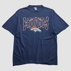 Fanatics Denver Broncos Tultex 90s T-shirt Navy Vintage