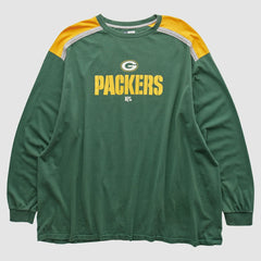 Fanatics Green Bay Packers NFL 2000s Long Sleeve T-shirt Green Vintage