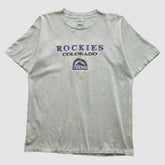 Colorado Rockies Salem Sportswear 90s T-shirt - Heather Gray - Vintage - Fanatics Discount