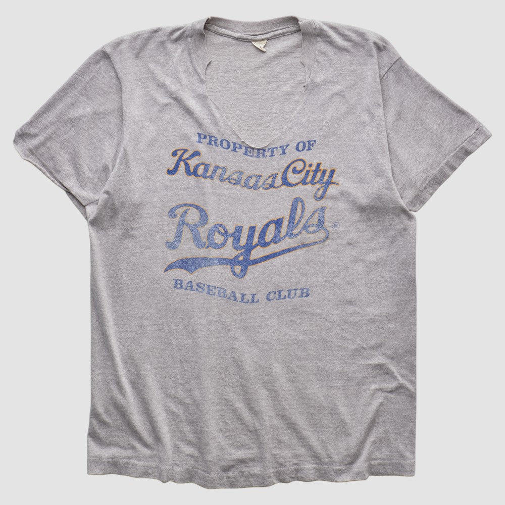 Kansas City Royals 80s T-shirt - Heather Gray - Vintage - Fanatics Online
