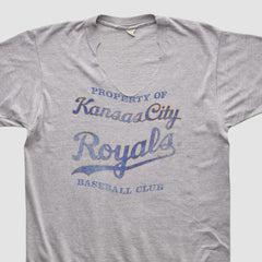 Kansas City Royals 80s T-shirt - Heather Gray - Vintage - Fanatics Online