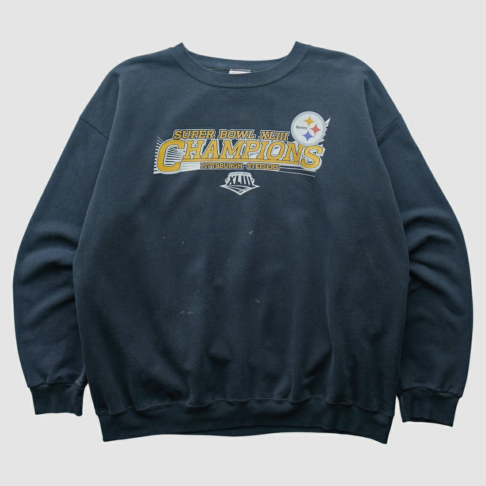 Fanatics Pittsburgh Steelers NFL 2009 Pullover Sweatshirt Navy Vintage