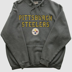Fanatics Pittsburgh Steelers NFL 2000s Hooded Sweatshirt Black Vintage