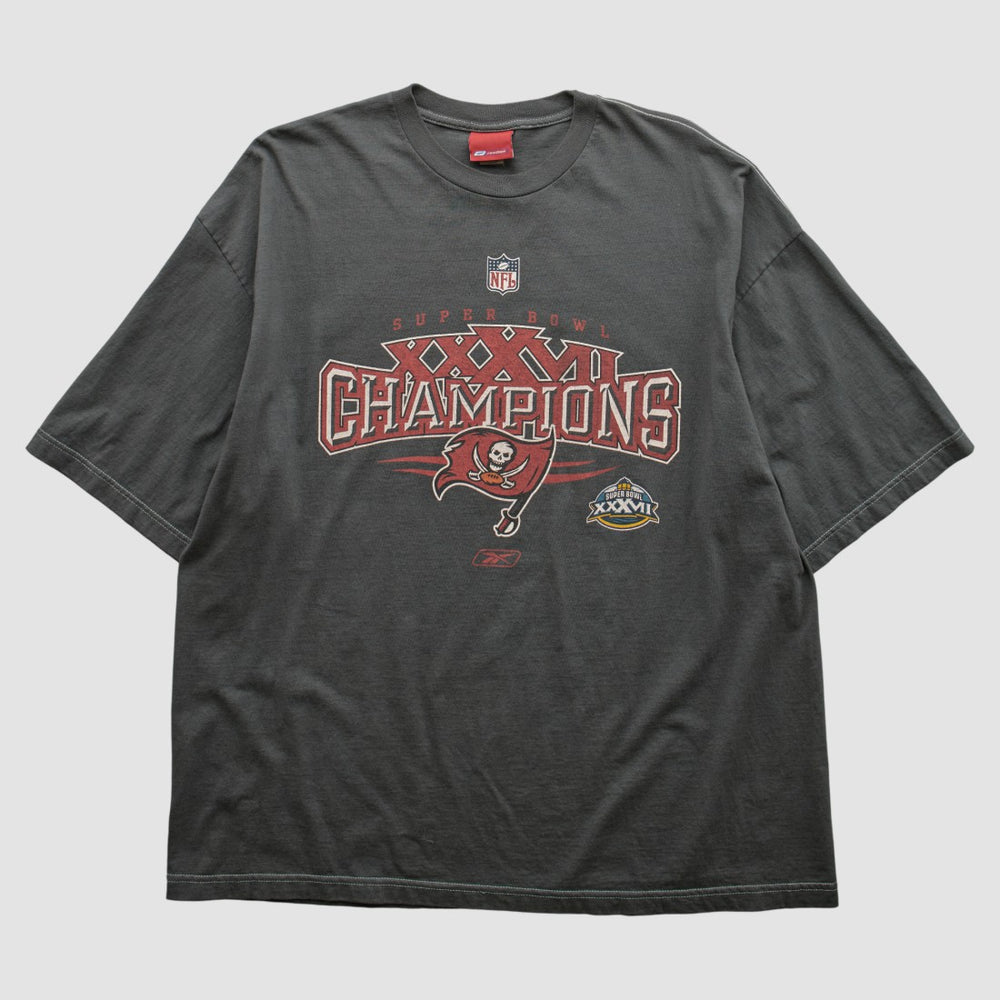 Fanatics Tampa Bay Buccaneers Reebok 2003 T-shirt Charcoal Vintage