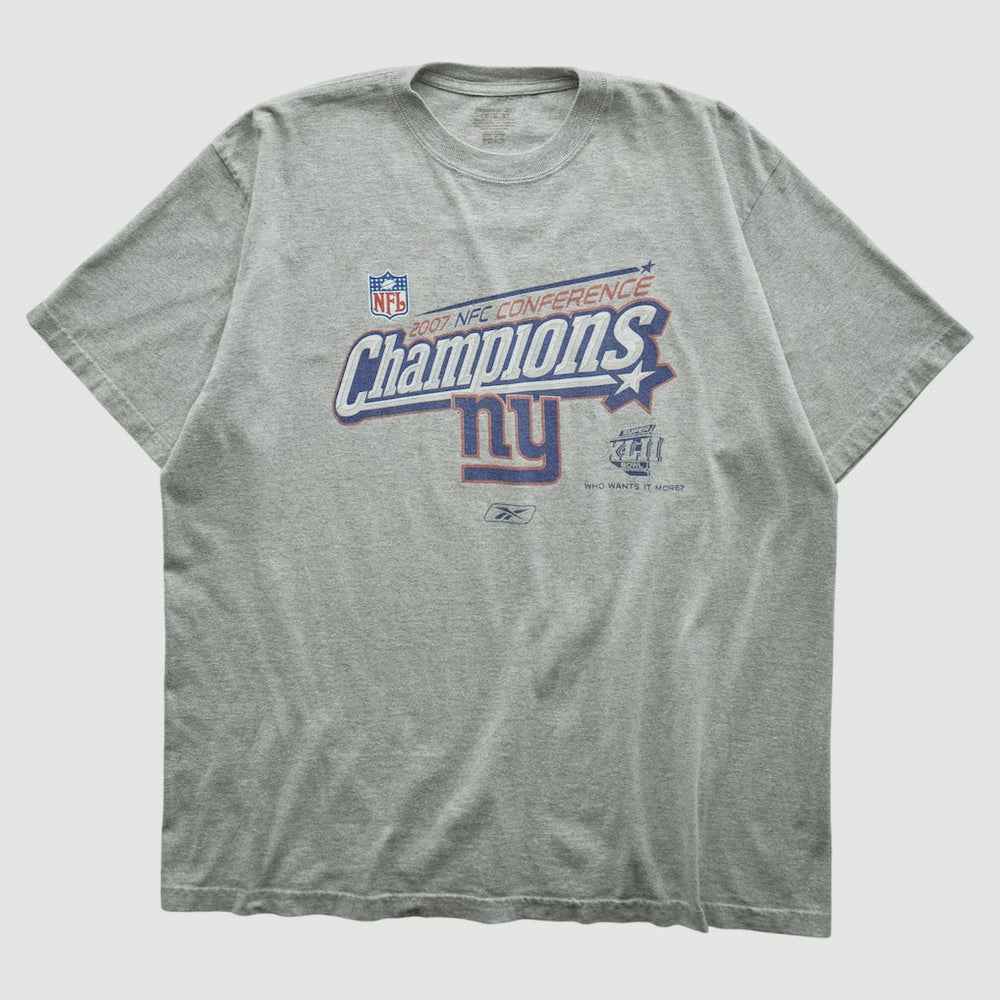 Fanatics New York Giants Reebok 2007 T-shirt Heather Gray Vintage