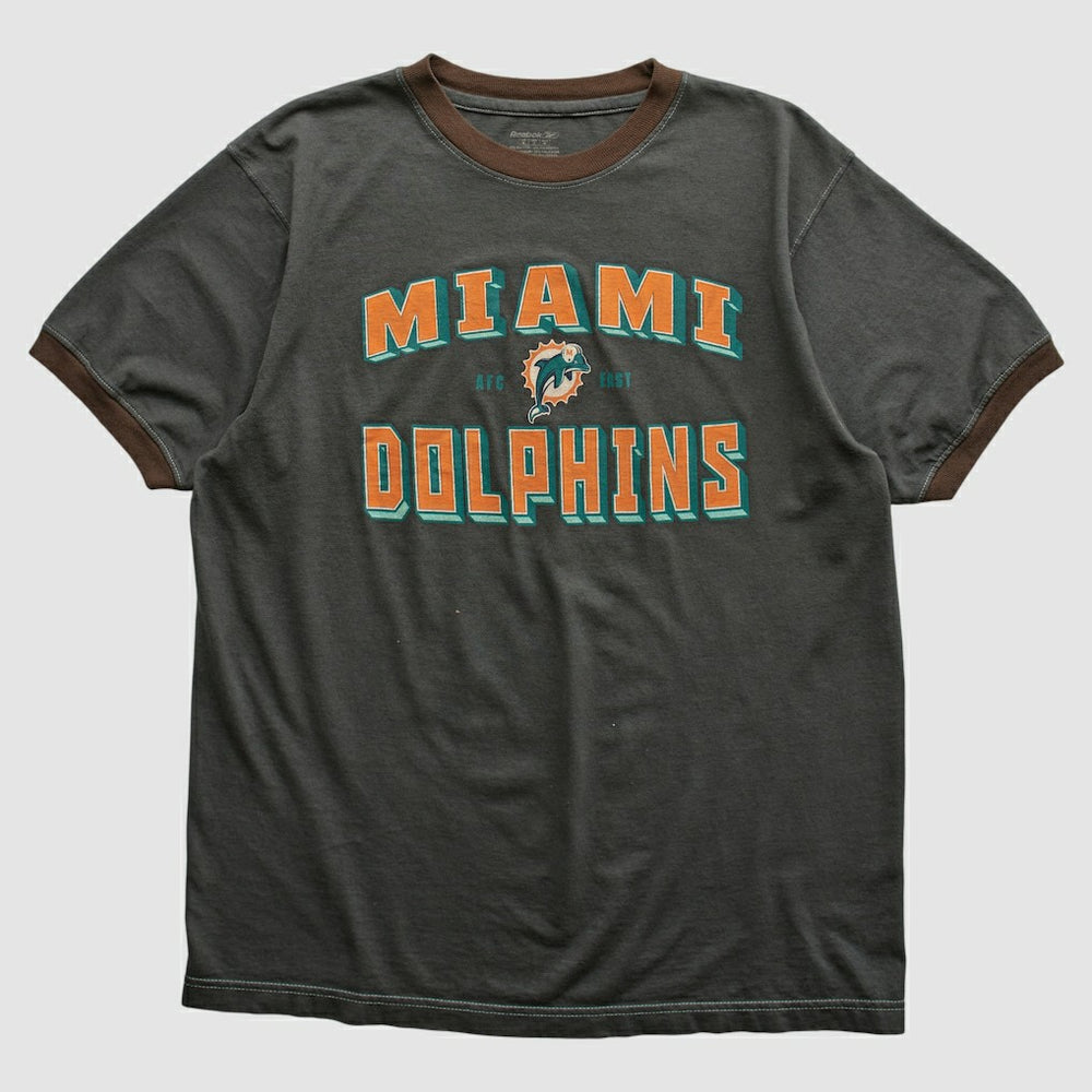 Fanatics Miami Dolphins Reebok 2000s T-shirt Charcoal Vintage