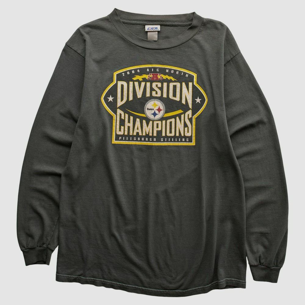 Fanatics Pittsburgh Steelers CSA 2004 Long Sleeve T-shirt Charcoal Vintage