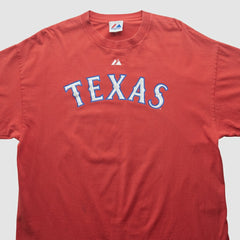 Texas Rangers Majestic 2000s T-shirt - Red - Vintage - Fanatics Lifestyle