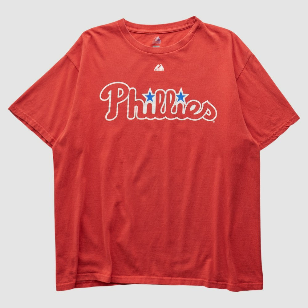 Philadelphia Phillies Majestic 2000s T-shirt - Red - Vintage - Fanatics Lifestyle