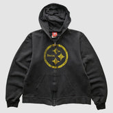 Fanatics Pittsburgh Steelers NFL 2000s Hooded Full Zip Sweatshirt Black Vintage