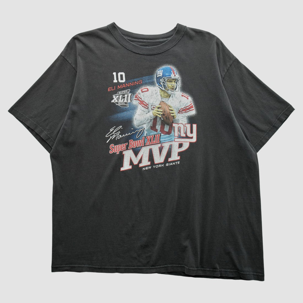 Fanatics Superbowl XLII MVP Reebok 2008 T-shirt Black Vintage