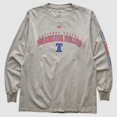 Philadelphia Phillies Majestic 2000s Long Sleeve T-shirt - Heather Gray - Vintage - Fanatics Sale