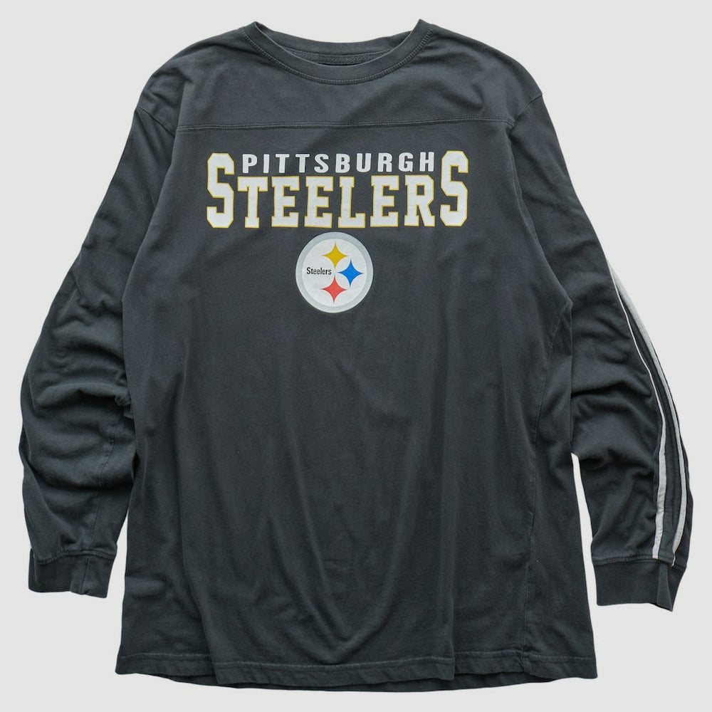 Fanatics Pittsburgh Steelers Team Edition Apparel 2000s Long Sleeve T-shirt Charcoal Vintage
