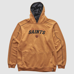 Fanatics New Orleans Saints 2000s Hooded Pullover Sweatshirt Tan Vintage