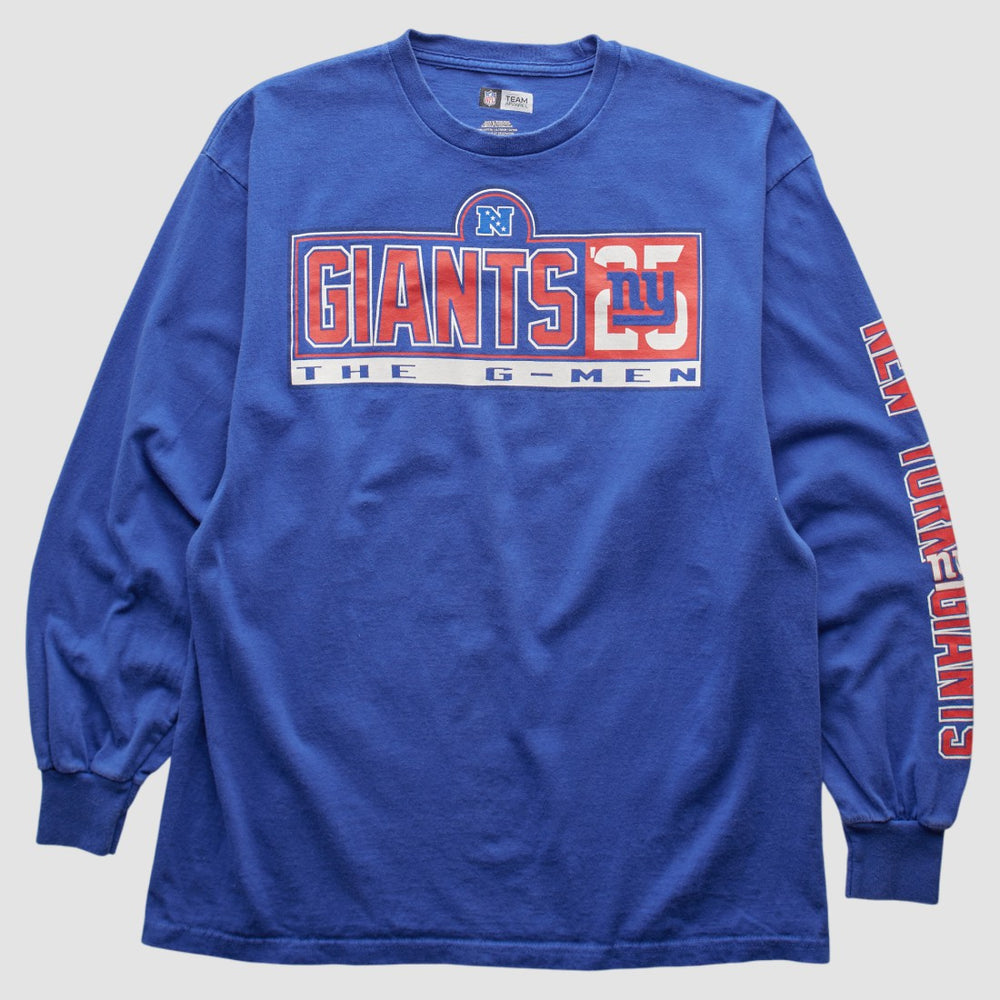 Fanatics New York Giants NFL 2000s Long Sleeve T-shirt Blue Vintage