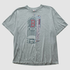 Boston Red Sox Majestic 2012 T-shirt - Heather Gray - Vintage - Fanatics on Sale