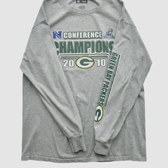 Fanatics Green Bay Packers NFL 2010 Long Sleeve T-shirt Heather Gray Vintage
