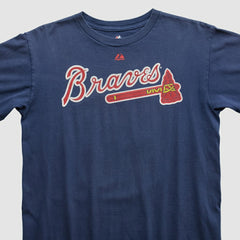 Atlanta Braves Majestic 2000s T-shirt - Navy - Vintage - Fanatics on Sale