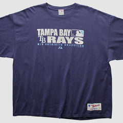 Tampa Bay Rays Majestic 2000s T-shirt - Navy - 3XVintage - Fanatics on Sale